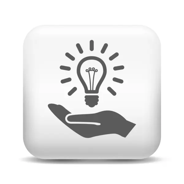 Bulb in hand icon — Stock Vector