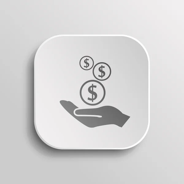 Money in hand icon — Stock Vector