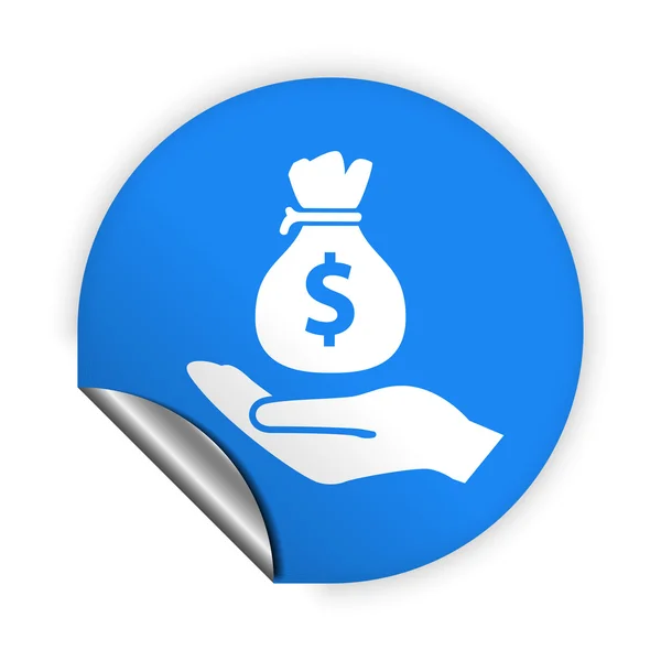 Money in hand icon — Stock Vector