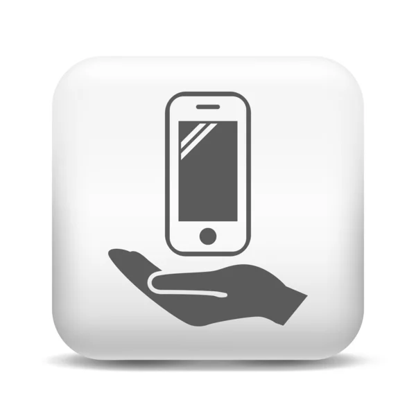 Mobilní telefony v rukou ikony — Stockový vektor