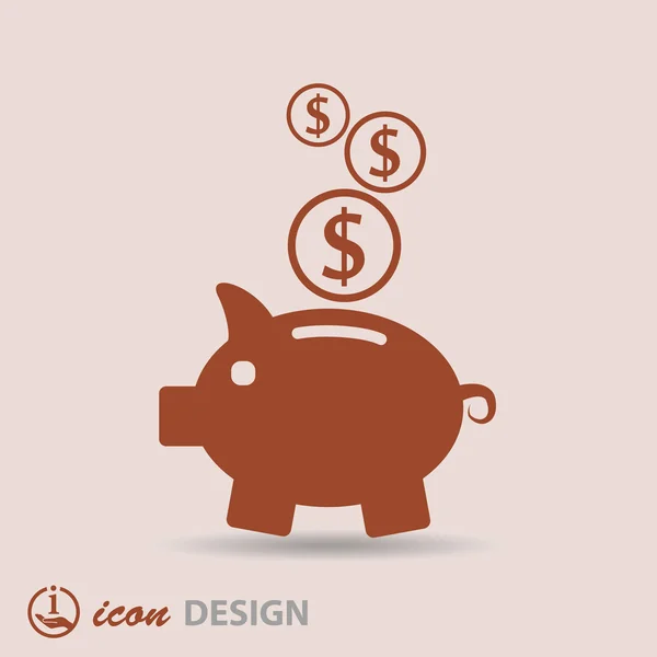 Moneybox icono — Vector de stock