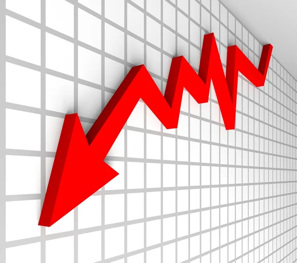 Busines crisis arrow — Stock Photo, Image