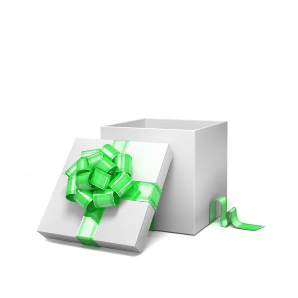 Gift box with curly bow. — Stock Photo, Image