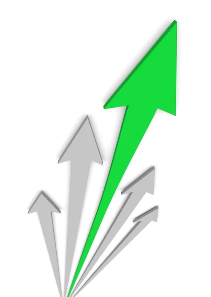 Arrows with leader — Stock Photo, Image