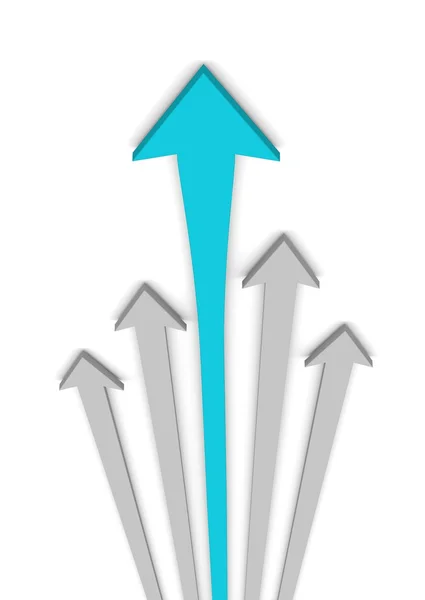 Arrows with leader — Stock Photo, Image