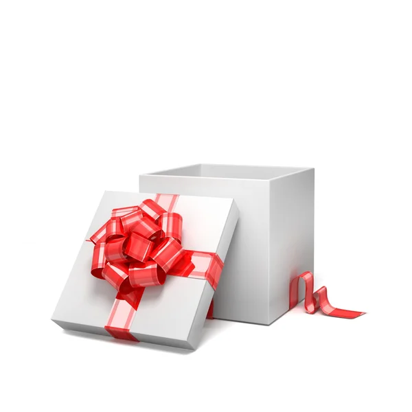 Caja de regalo con lazo rizado . — Foto de Stock