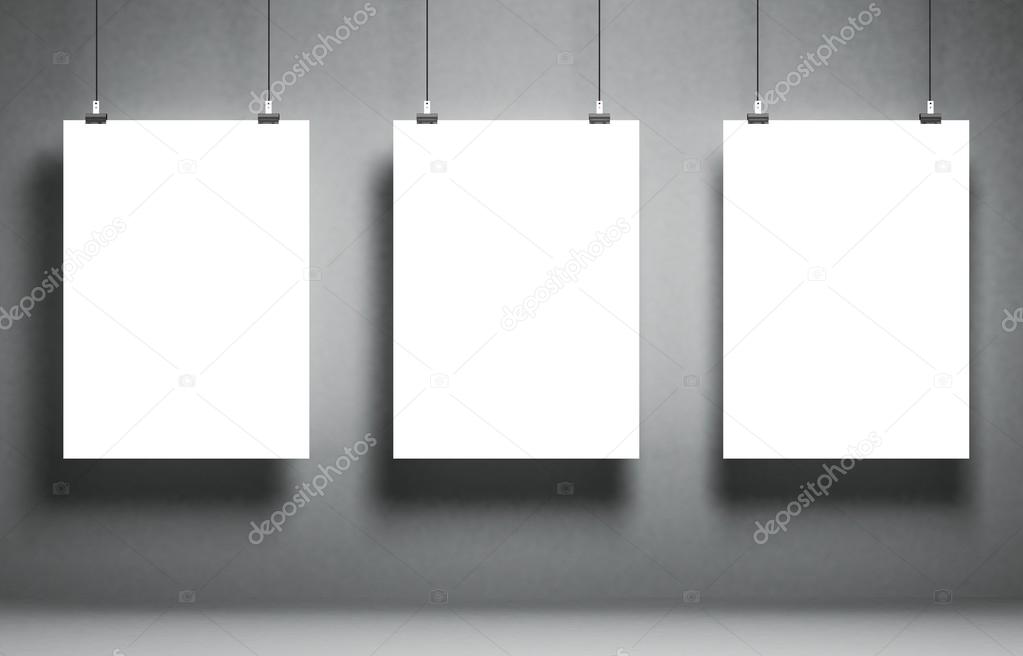White blank posters