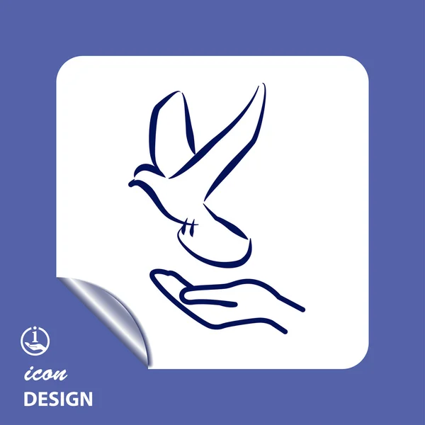 Vogel pictogram — Stockvector