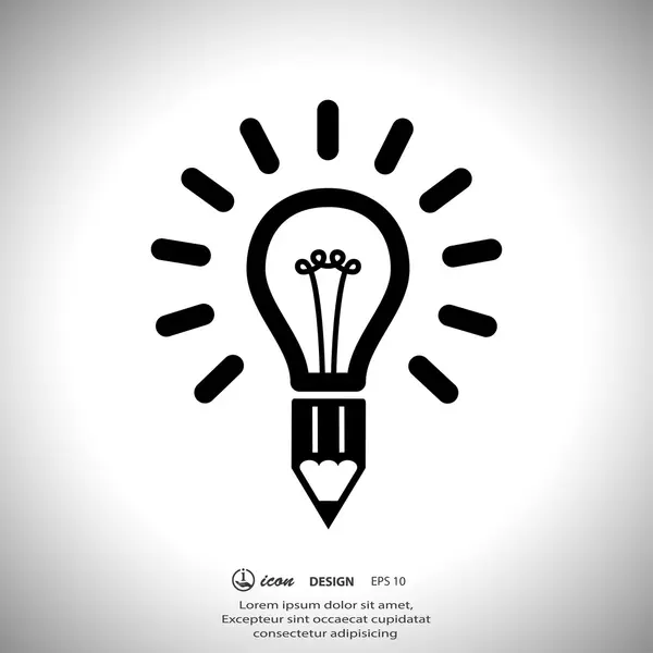 Light bulb icon — Stock Vector