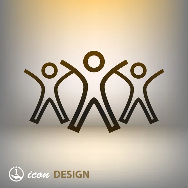 Succes team pictogram — Stockvector