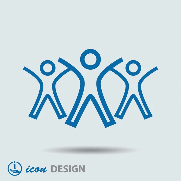 Succes team pictogram — Stockvector