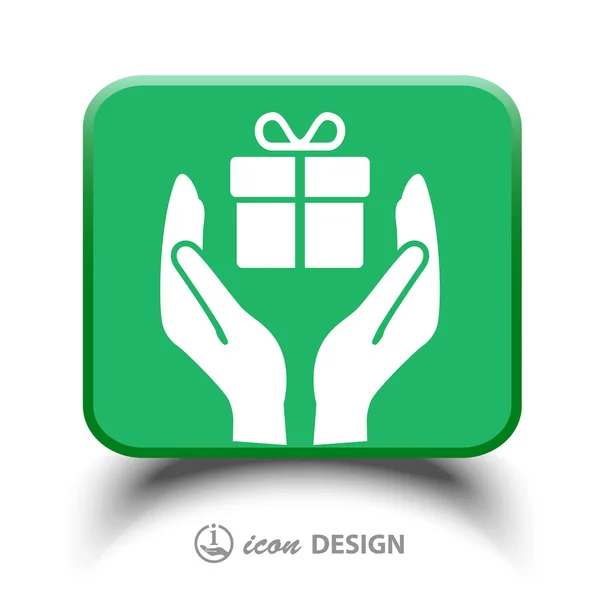 Gift in hands — Stock Vector