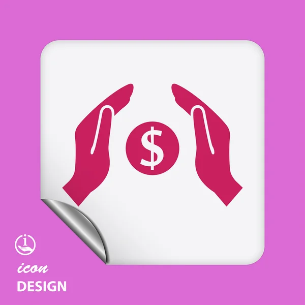 Money in hands icon — Stock Vector