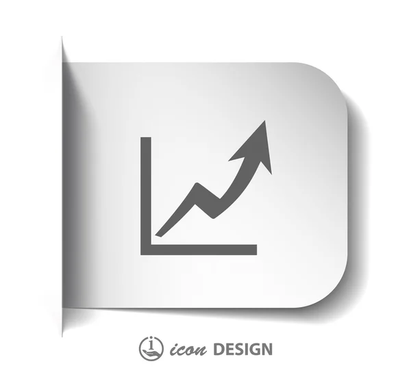 Graph icon — Stock Vector