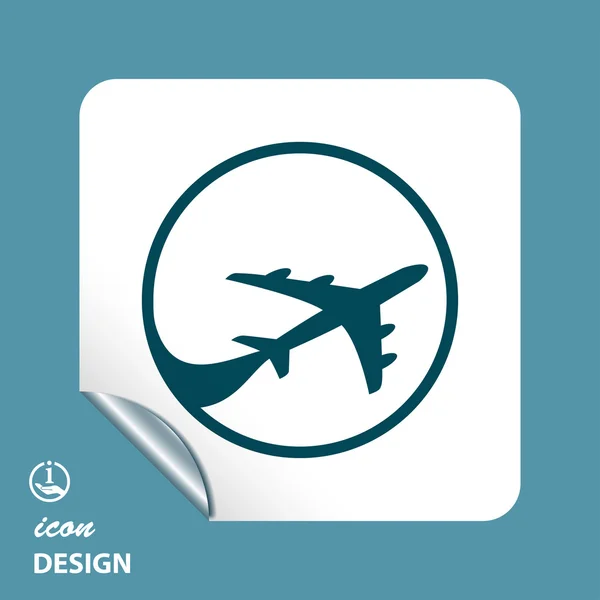 Icono del avión — Vector de stock