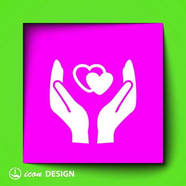 Heart in hands — Stock Vector