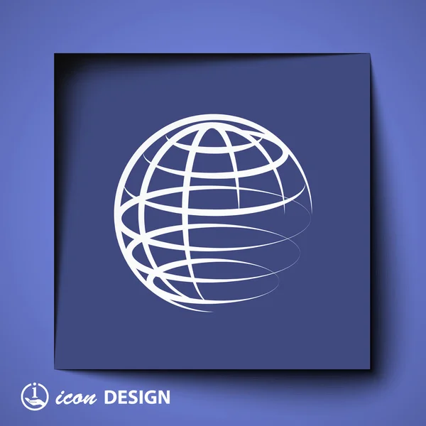 Icône Globe — Image vectorielle