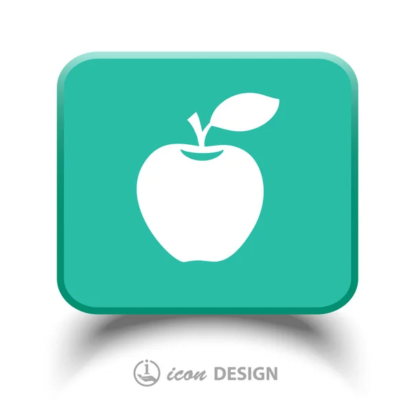 Icona di mela — Vettoriale Stock