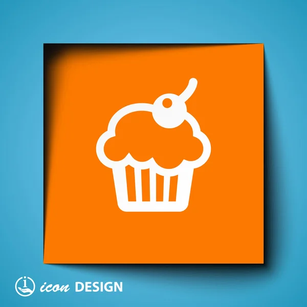 Pictograph van cake — Stockvector