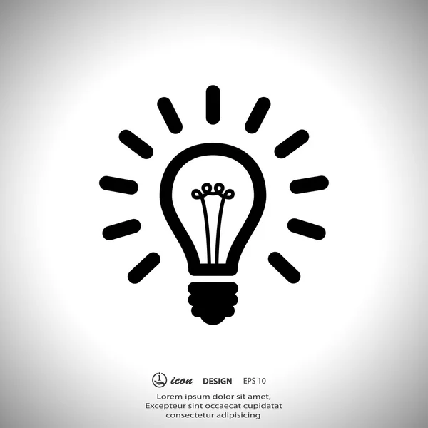 Light bulb icon — Stock Vector