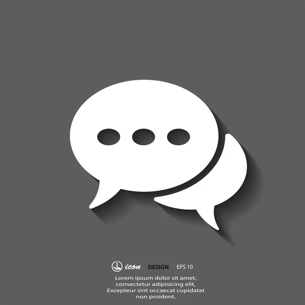 Message ou icône de chat — Image vectorielle