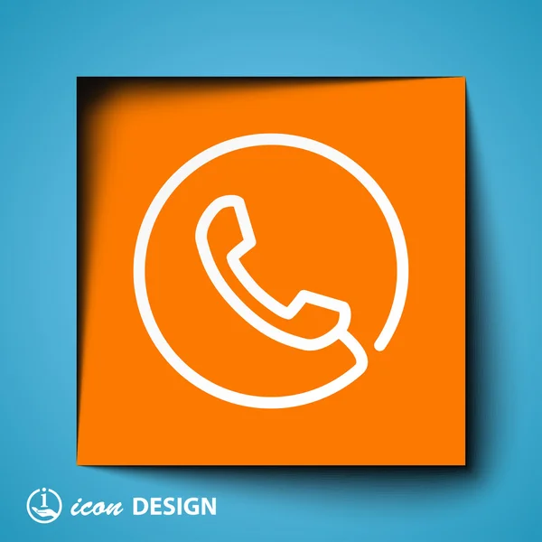 Telefoonpictogram — Stockvector