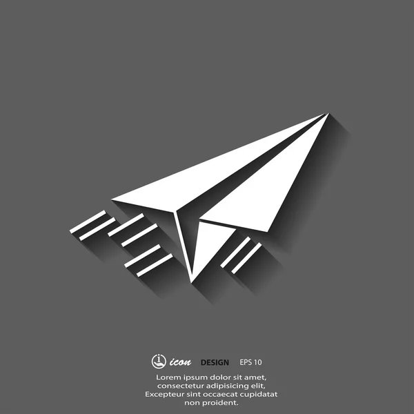 紙飛行機のアイコン — ストックベクタ
