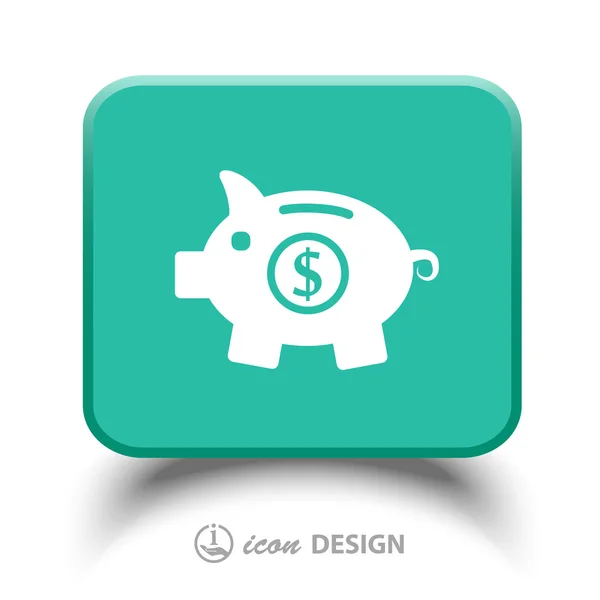 Moneybox icono — Vector de stock