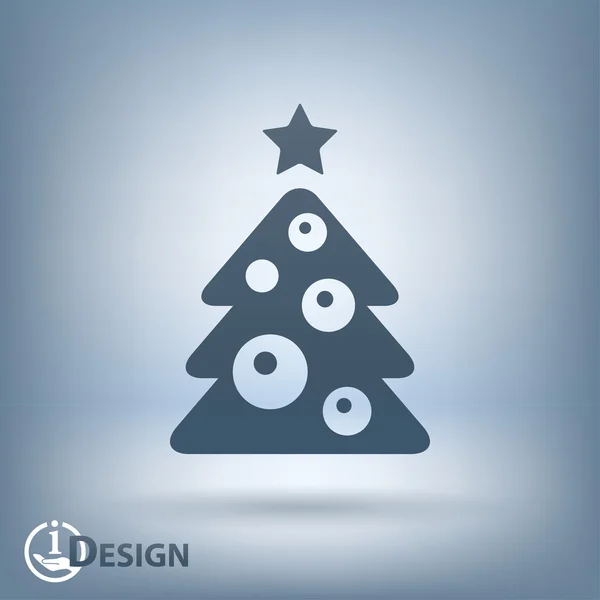 Christmas tree icon — Stock Vector