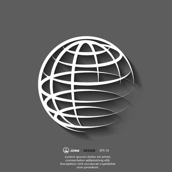 Globo icono — Vector de stock