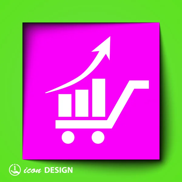 Business graph icon — Stock Vector