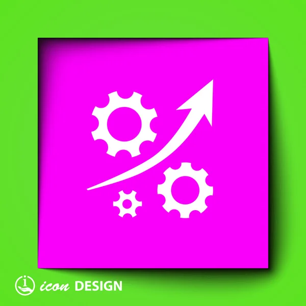 Équipement avec icône de flèche de croissance — Image vectorielle