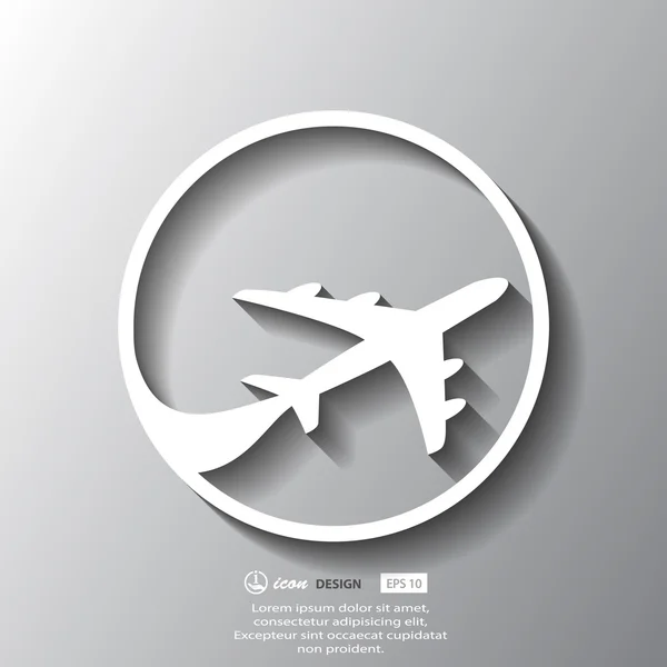 Icono del avión — Vector de stock