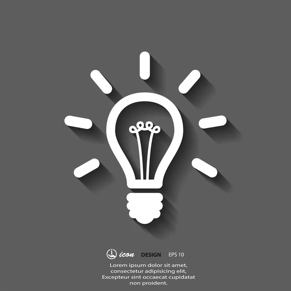 Pictograph of light bulb — Stock Vector