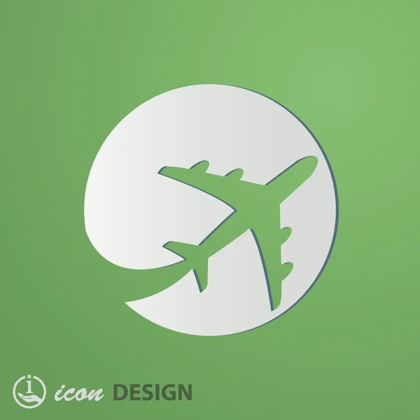 Icono del avión — Vector de stock