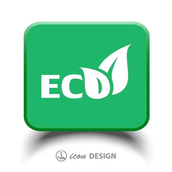 Eco pozostawia ikona — Wektor stockowy