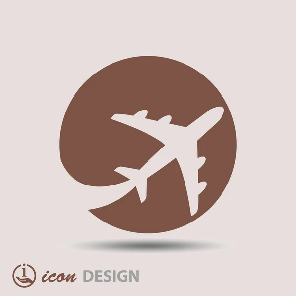 Icono del avión — Vector de stock