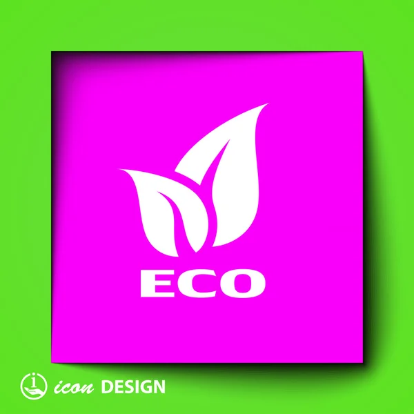 Icono ecológico — Vector de stock