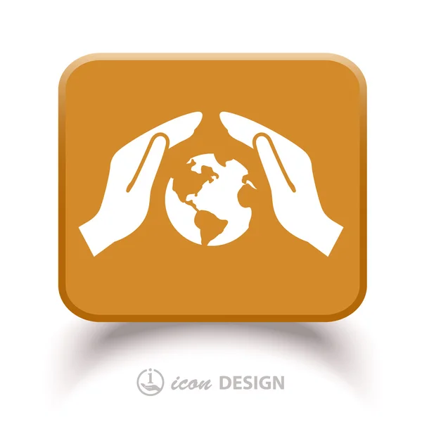 Globe in hands — Stock Vector