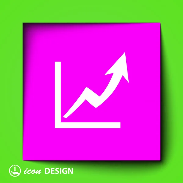 Grafiek pictogram — Stockvector