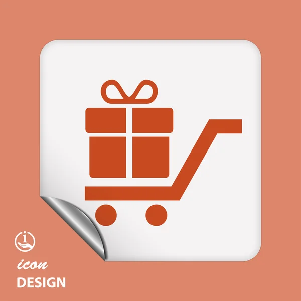 Geschenk pictogram — Stockvector