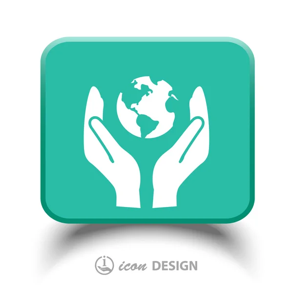 Globe in hands — Stock Vector