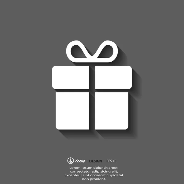 Icono regalo — Vector de stock