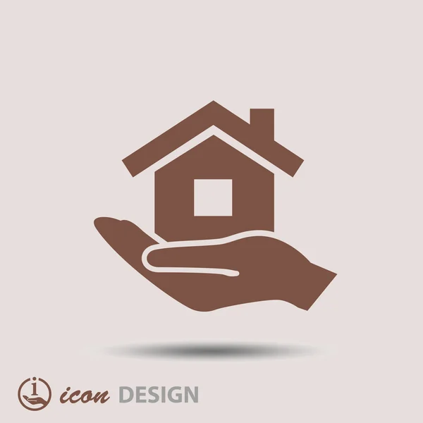 Home aan kant pictogram — Stockvector