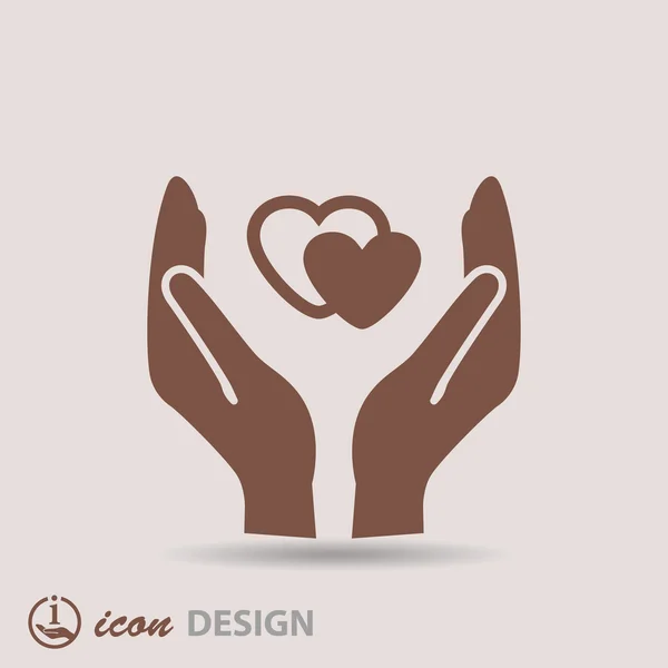 Heart in hands — Stock Vector