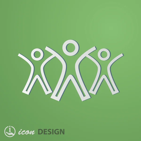 Succes team pictogram — Stockvector