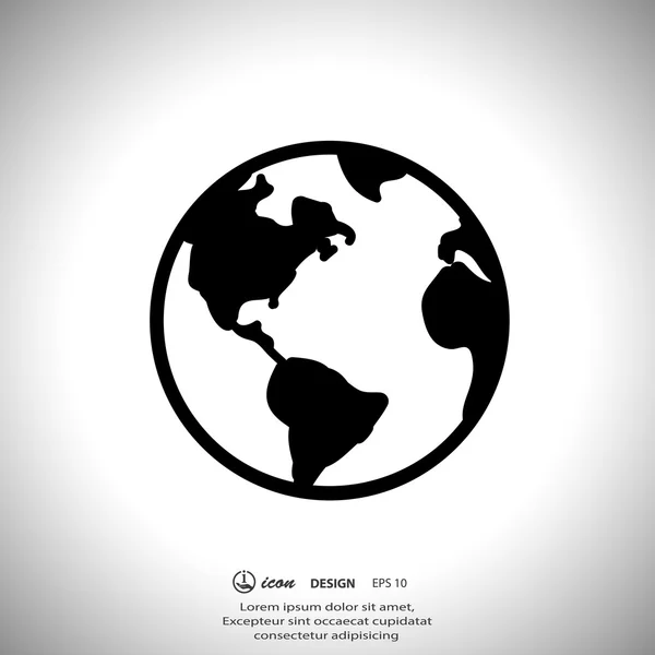 Globo icono — Vector de stock