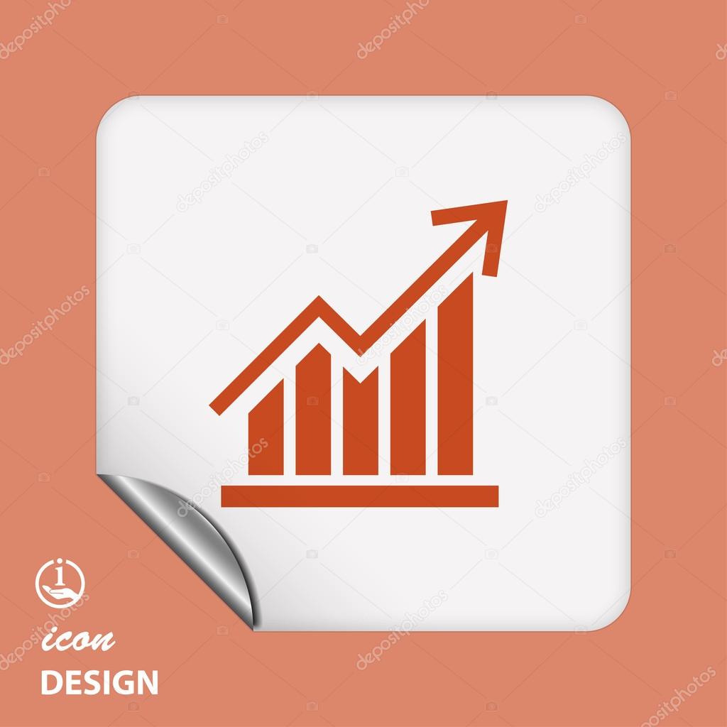 Business graph icon