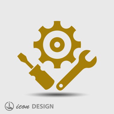 Dişli, İngiliz anahtarı ve tornavida simgeleri