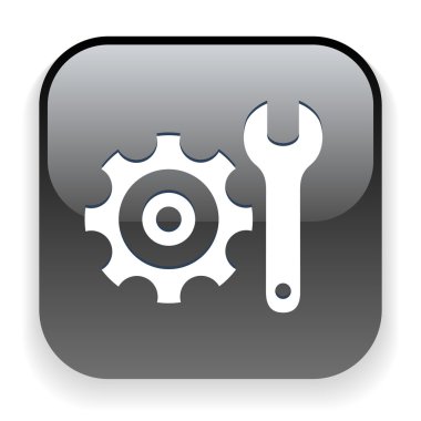 Dişli ve İngiliz anahtarı simgesi